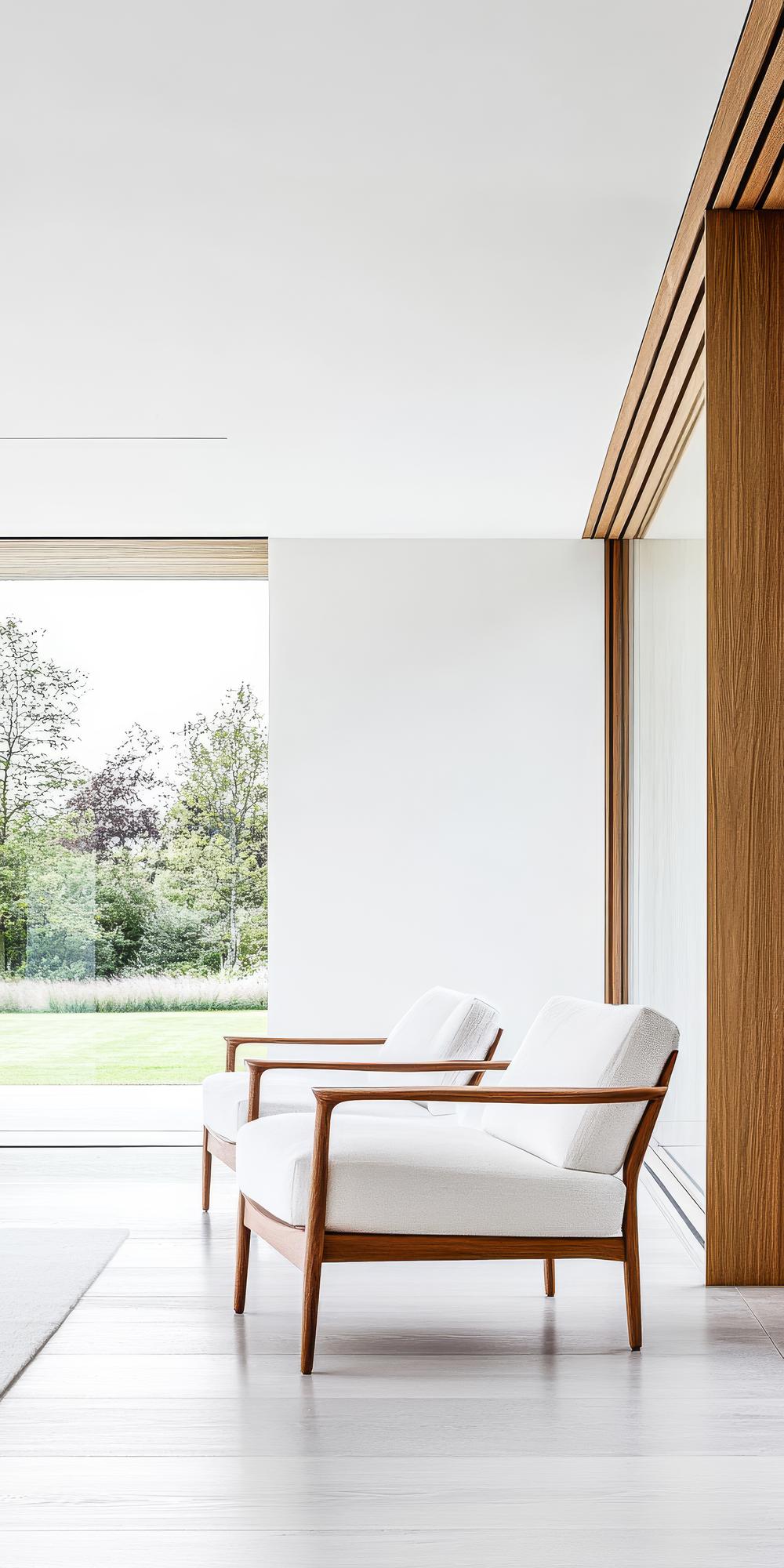 Living modern cu lumină naturală și finisaje premium
